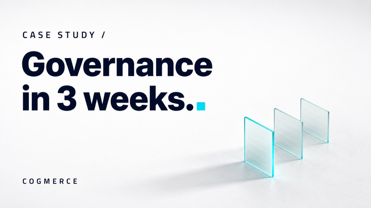 Case study thumbnail: governance in three weeks