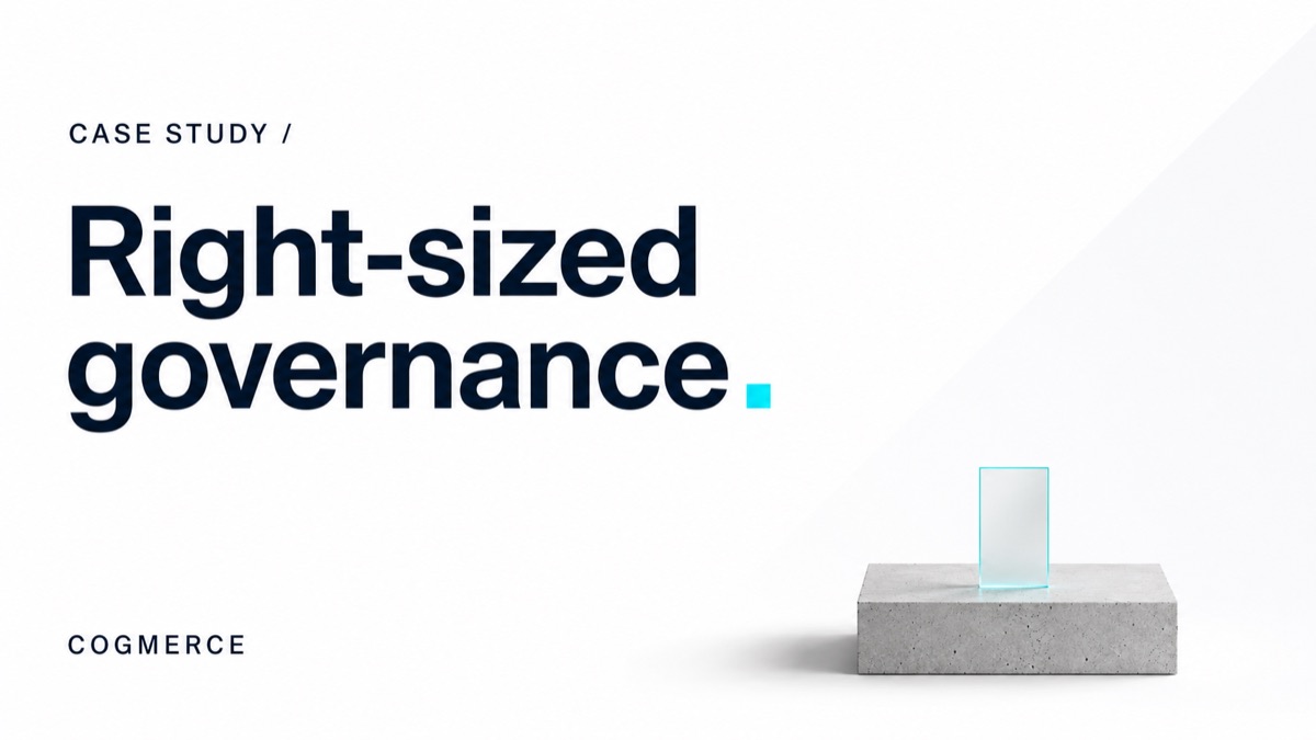 Case study thumbnail: right-sized governance